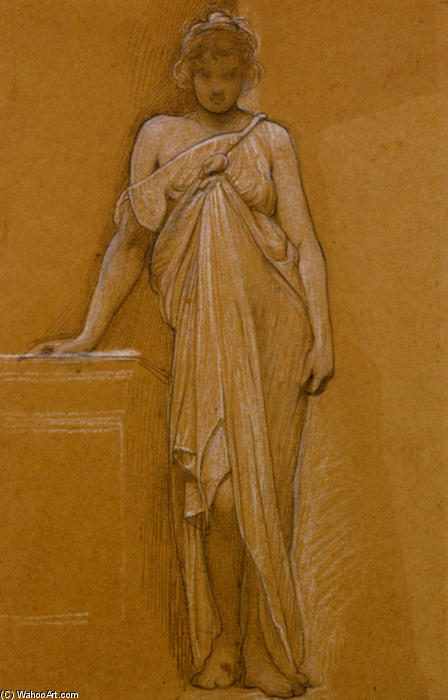 WikiOO.org - Encyclopedia of Fine Arts - Festés, Grafika William Blake - Study of a Classical Maiden