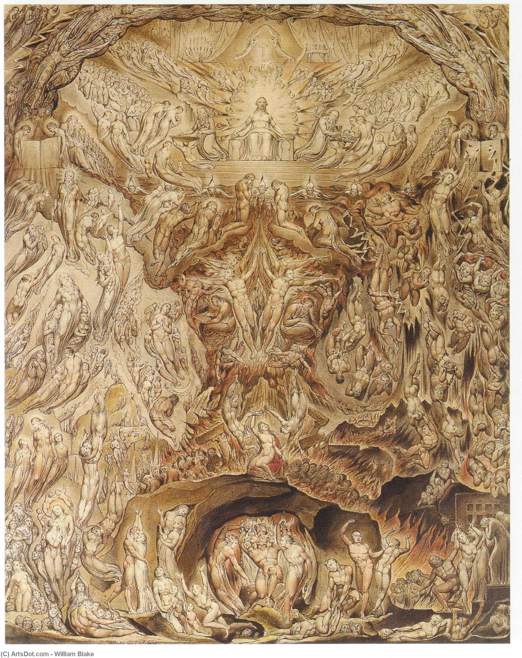 WikiOO.org – 美術百科全書 - 繪畫，作品 William Blake - 最后的审判