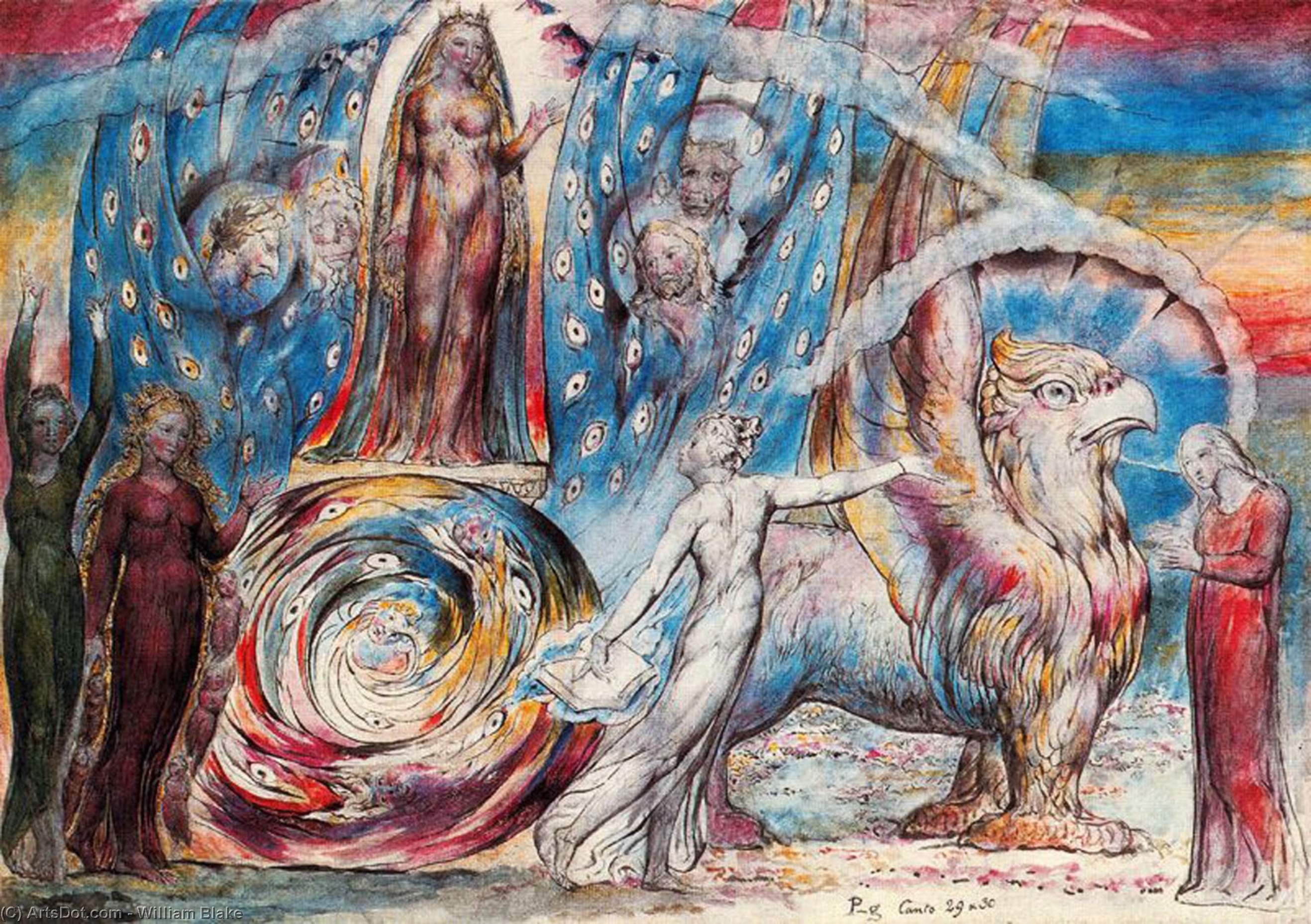 Wikoo.org - موسوعة الفنون الجميلة - اللوحة، العمل الفني William Blake - Beatrice