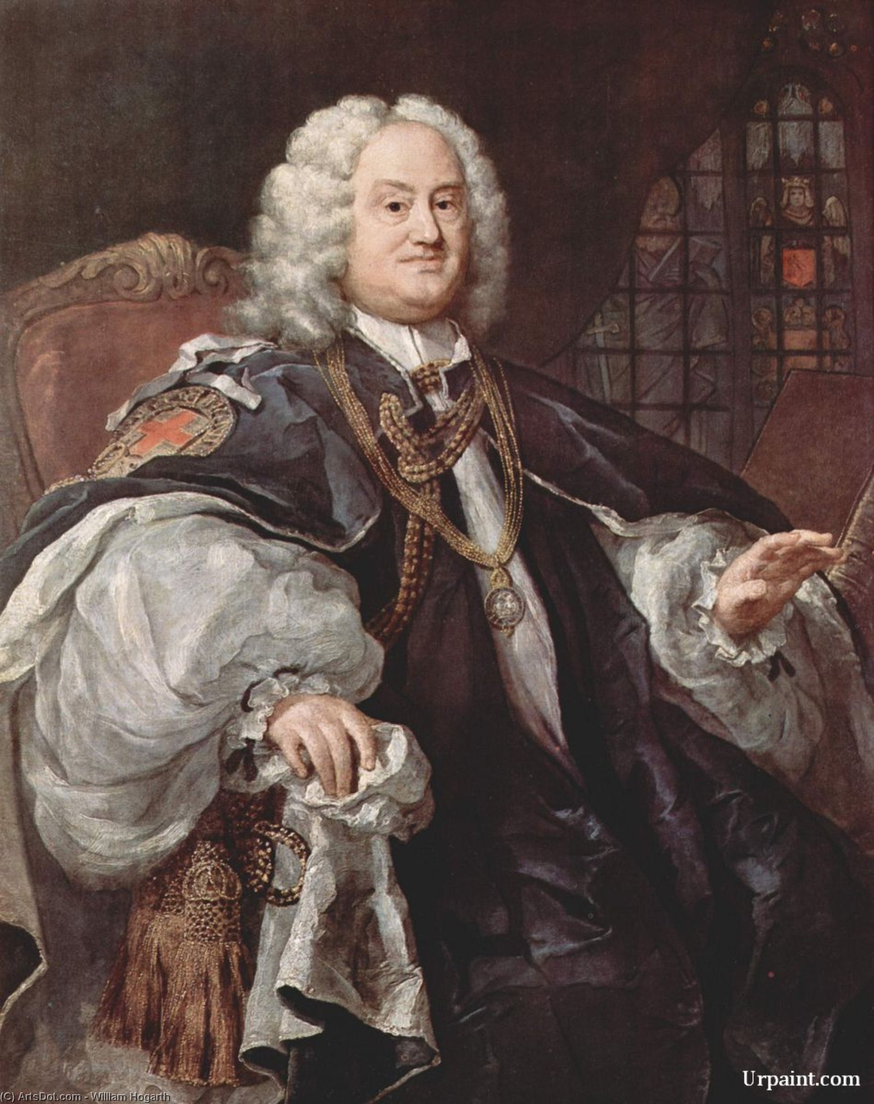WikiOO.org - Εγκυκλοπαίδεια Καλών Τεχνών - Ζωγραφική, έργα τέχνης William Hogarth - Portrait of Bischofs Benjamin Hoadly