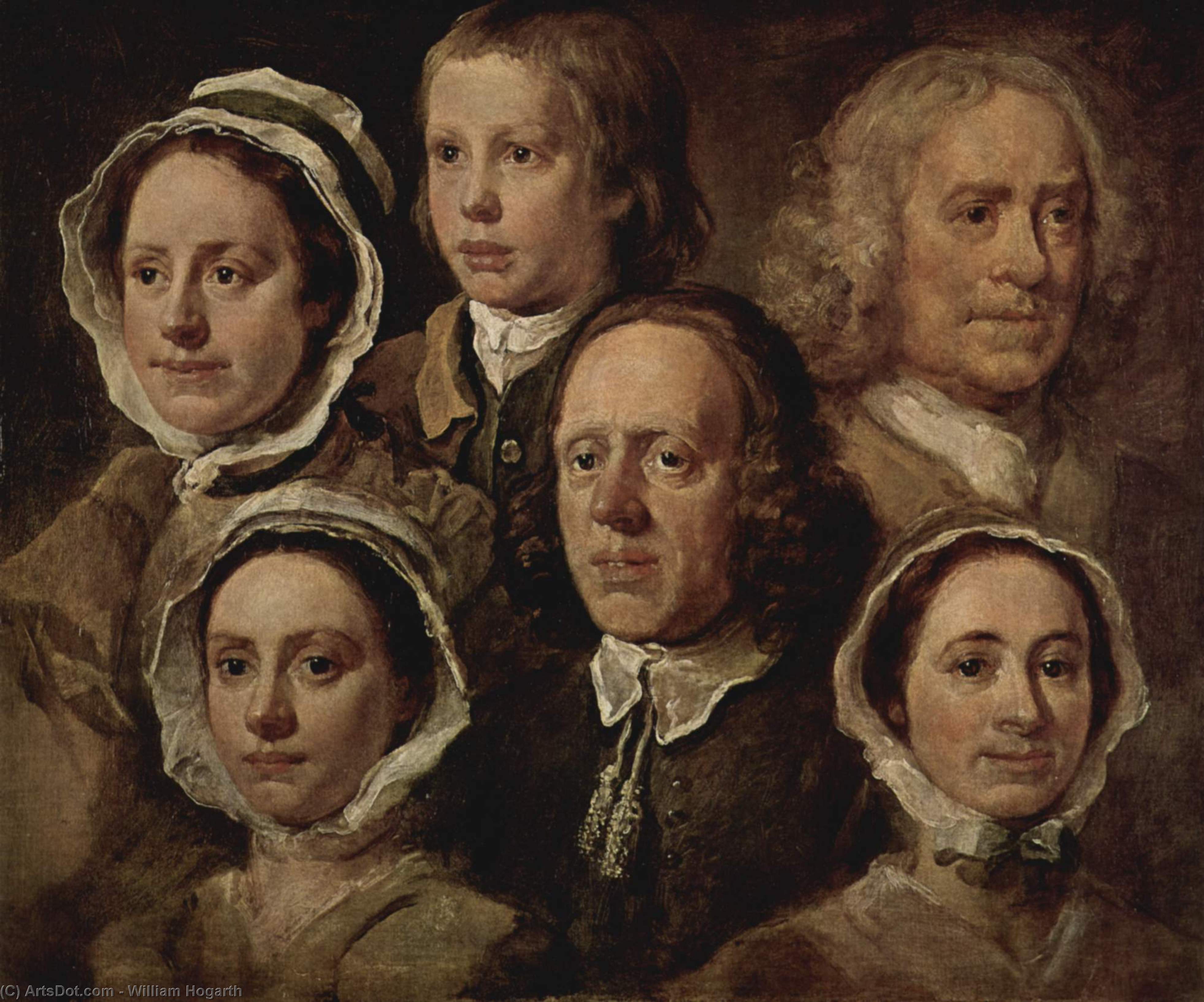 WikiOO.org - Енциклопедия за изящни изкуства - Живопис, Произведения на изкуството William Hogarth - The servants of the painter