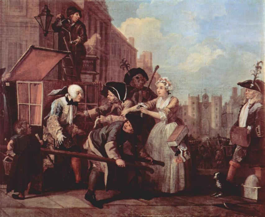 WikiOO.org - Enciklopedija dailės - Tapyba, meno kuriniai William Hogarth - The arrest for theft