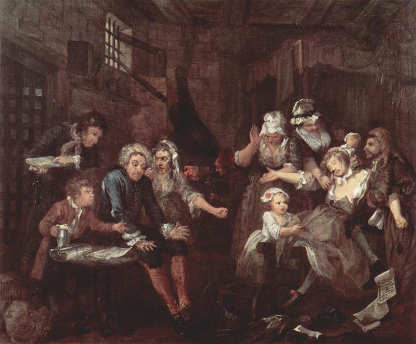 Wikioo.org - The Encyclopedia of Fine Arts - Painting, Artwork by William Hogarth - The prison