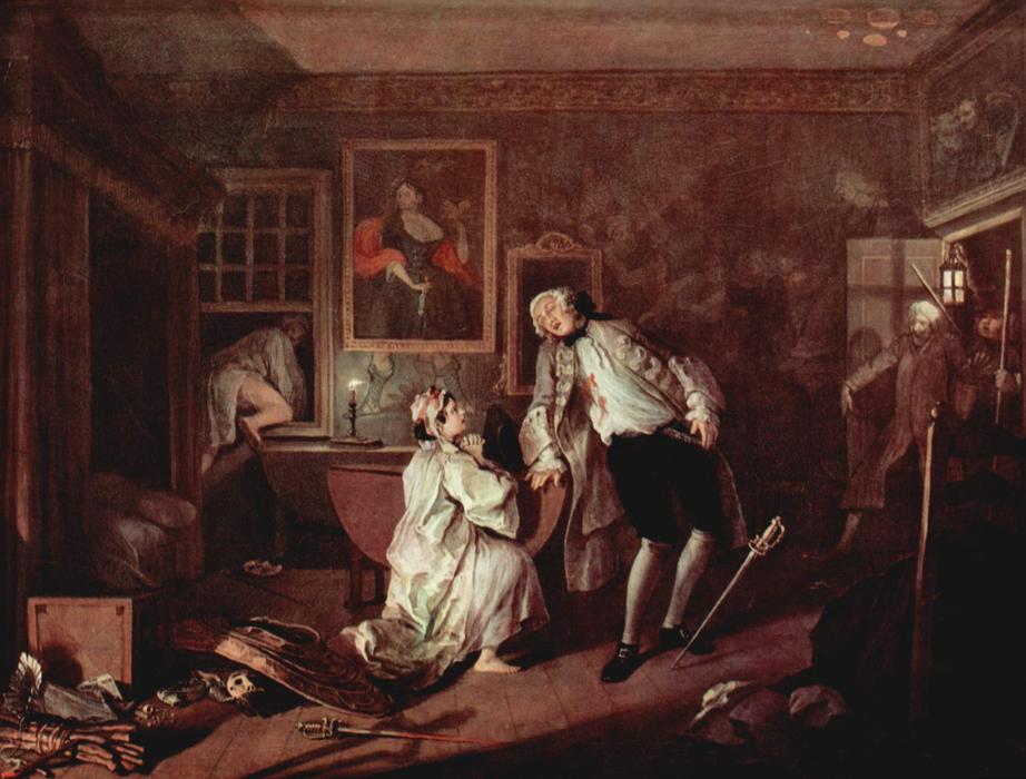 WikiOO.org - دایره المعارف هنرهای زیبا - نقاشی، آثار هنری William Hogarth - The murder of the count