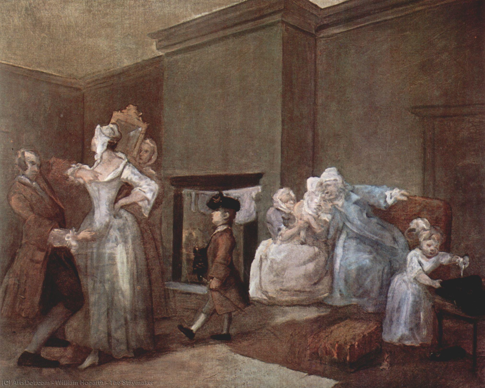 Wikioo.org - The Encyclopedia of Fine Arts - Painting, Artwork by William Hogarth - The Staymaker