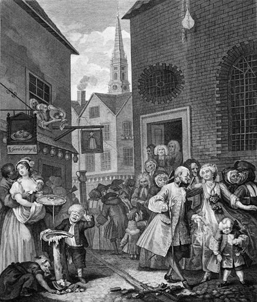 Wikioo.org - The Encyclopedia of Fine Arts - Painting, Artwork by William Hogarth - Times of the Day, Noon