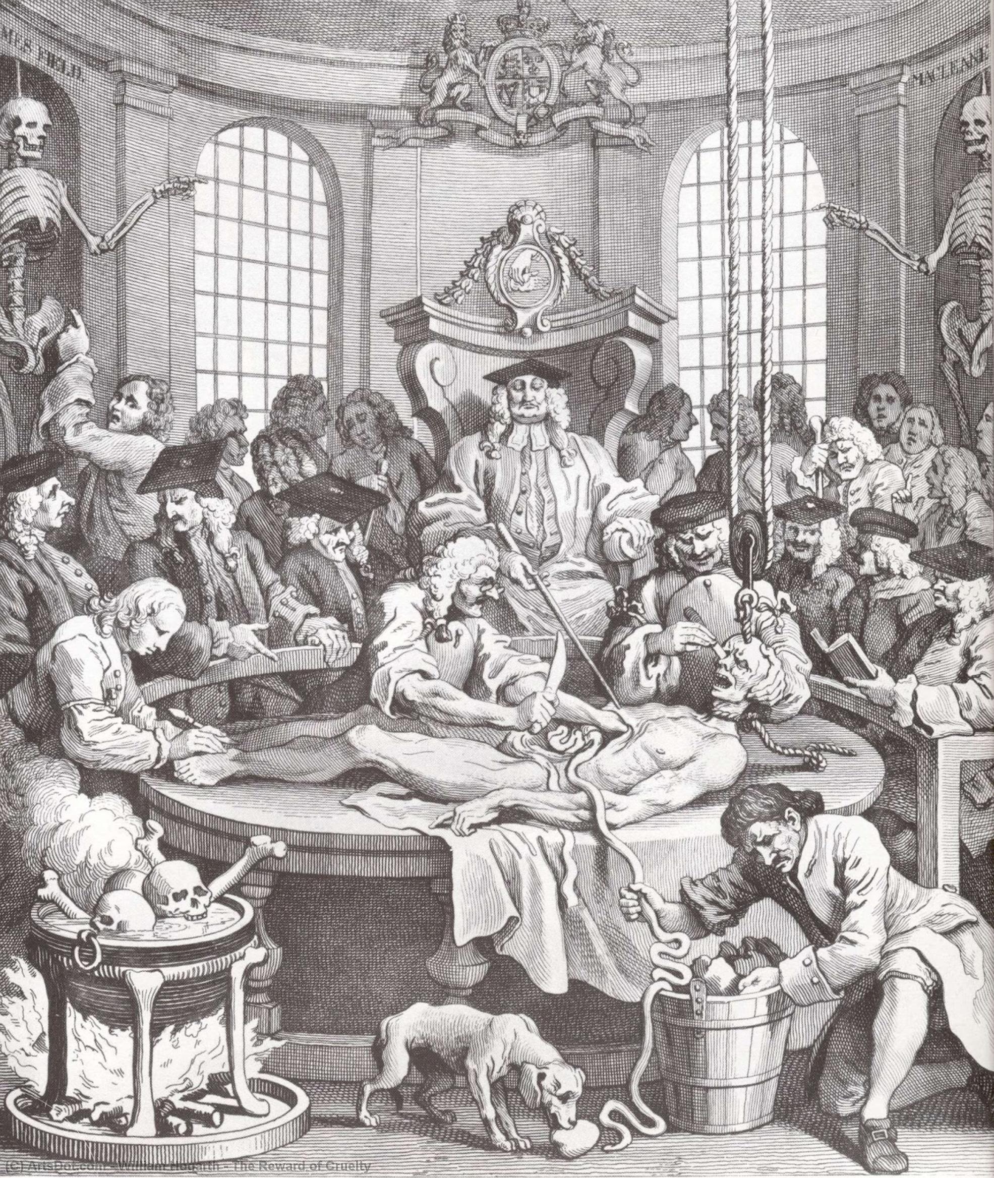 Wikioo.org - The Encyclopedia of Fine Arts - Painting, Artwork by William Hogarth - The Reward of Cruelty
