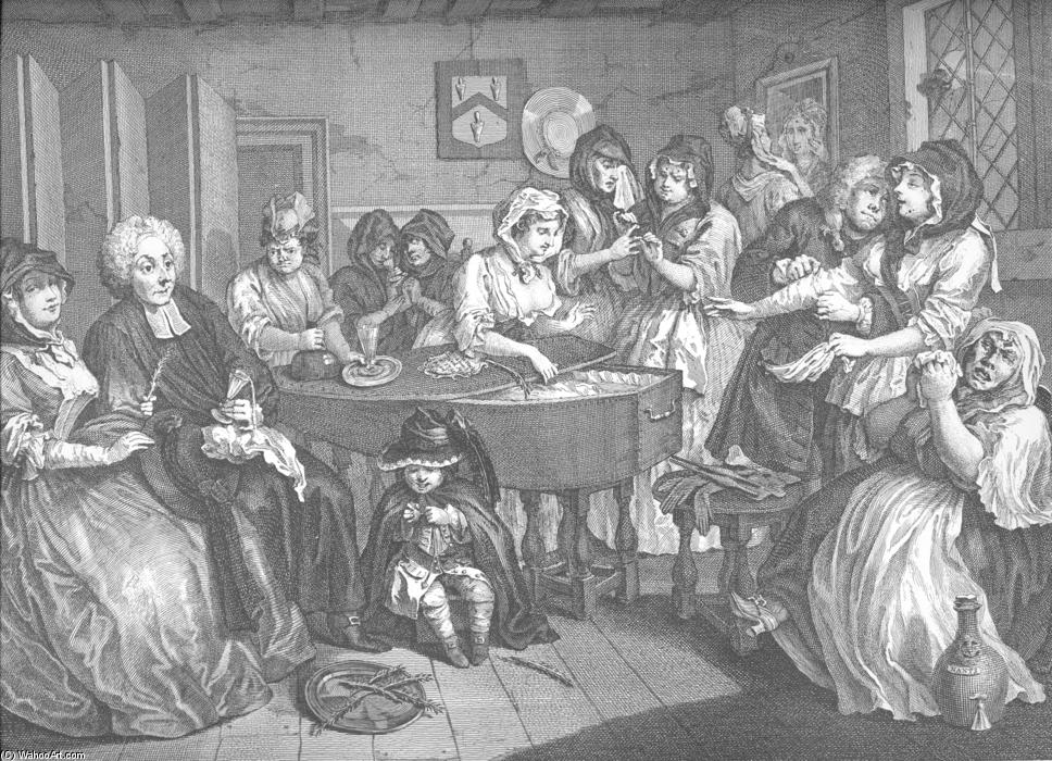 Wikioo.org - The Encyclopedia of Fine Arts - Painting, Artwork by William Hogarth - A Harlot's Progress, plate 6