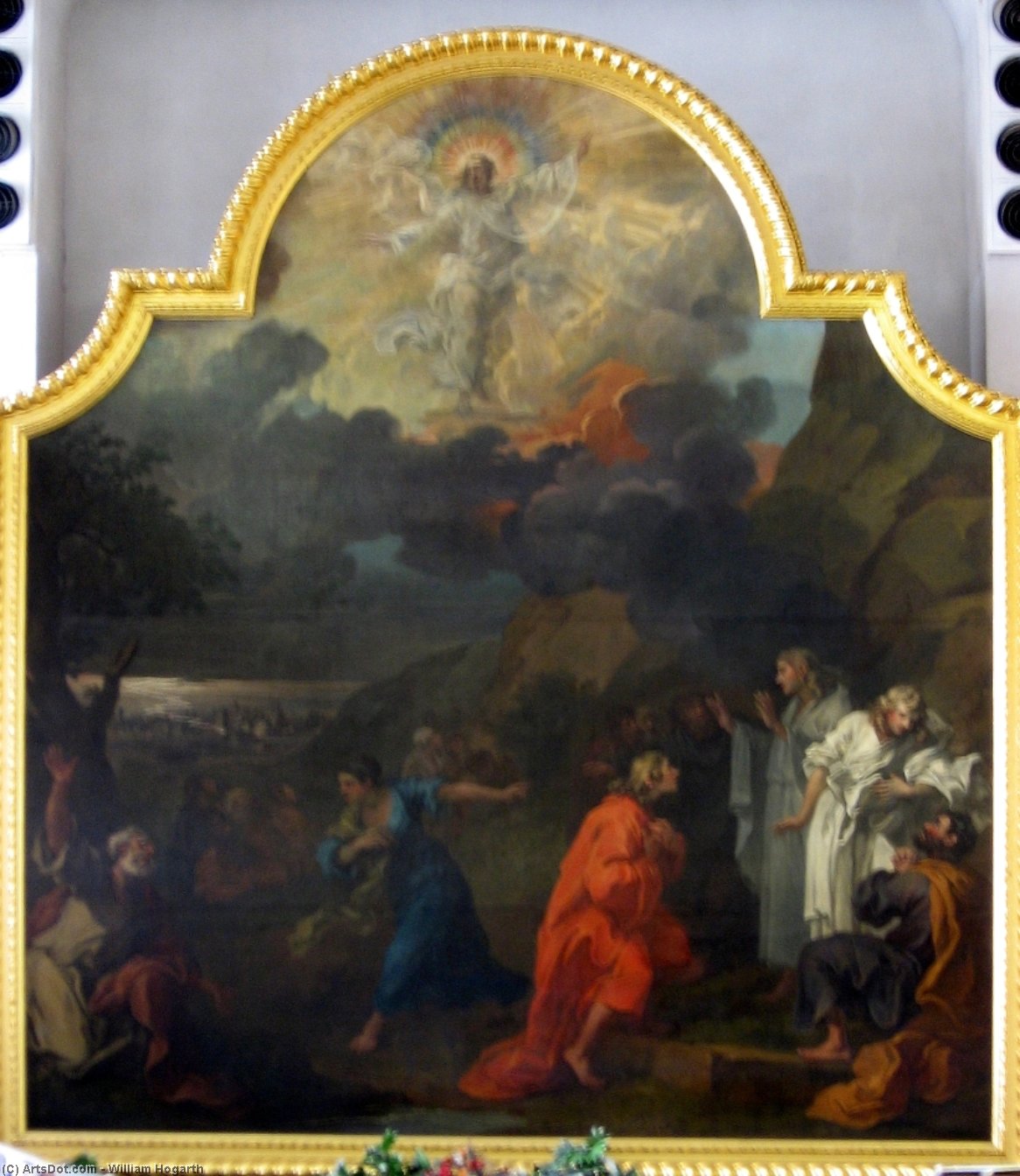 Wikioo.org – L'Encyclopédie des Beaux Arts - Peinture, Oeuvre de William Hogarth - Panneau central de l autel triptyque , saintnicolas , Sur bristol