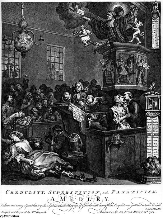Wikioo.org - The Encyclopedia of Fine Arts - Painting, Artwork by William Hogarth - Credulity, Superstition, and Fanaticism