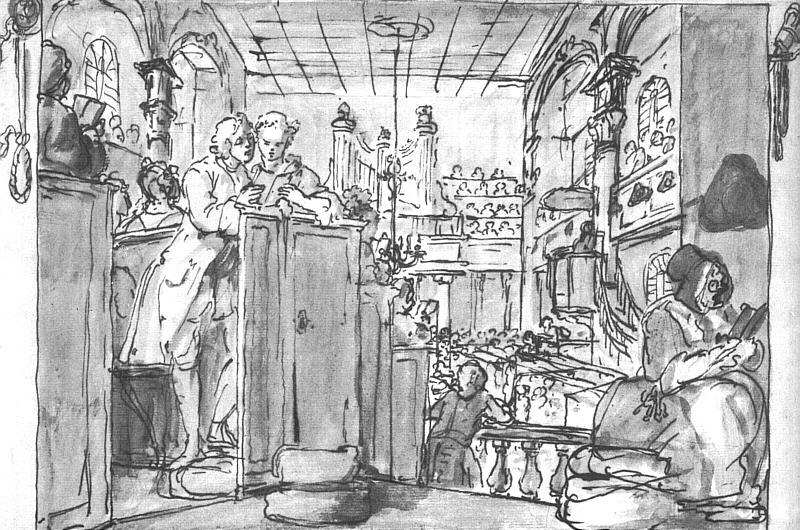 WikiOO.org - Enciclopedia of Fine Arts - Pictura, lucrări de artă William Hogarth - Industrious 'Prentice Performing Duties of Christian