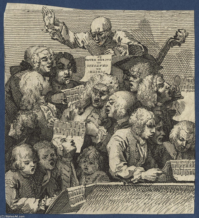 WikiOO.org - Encyclopedia of Fine Arts - Maalaus, taideteos William Hogarth - The Chorus