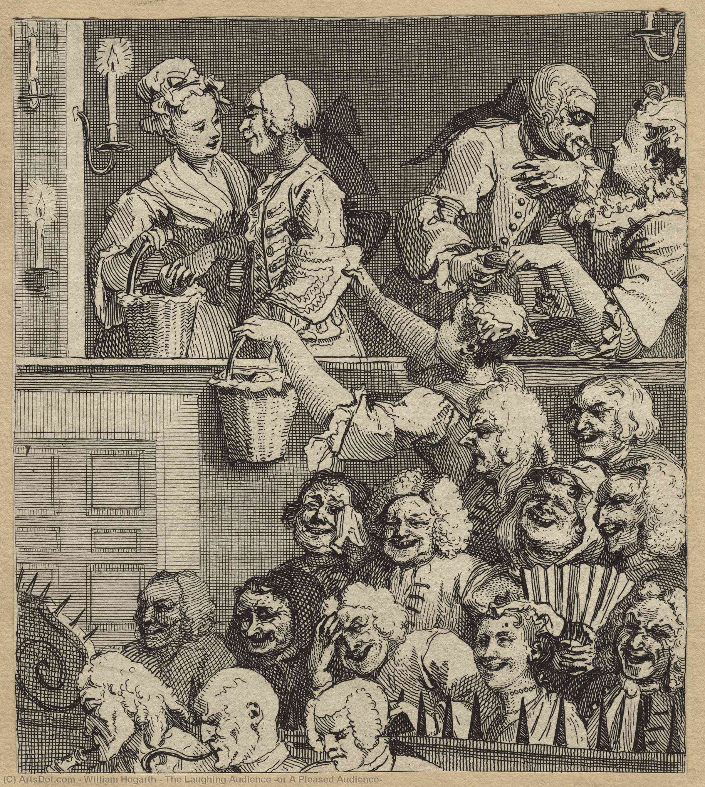 WikiOO.org - Енциклопедия за изящни изкуства - Живопис, Произведения на изкуството William Hogarth - The Laughing Audience (or A Pleased Audience)