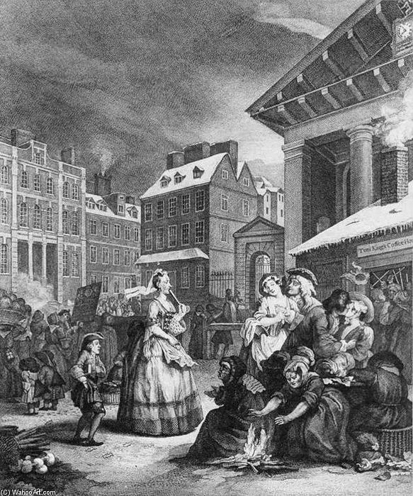 WikiOO.org - Encyclopedia of Fine Arts - Lukisan, Artwork William Hogarth - Times of the Day: Morning