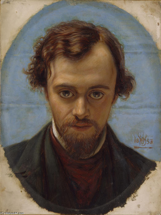 Wikioo.org - Encyklopedia Sztuk Pięknych - Malarstwo, Grafika William Holman Hunt - Portrait of Dante Gabriel Rossetti