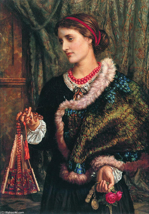 Wikioo.org - The Encyclopedia of Fine Arts - Painting, Artwork by William Holman Hunt - The Birthday (A Portrait Of The Artist's Wife, Edith)
