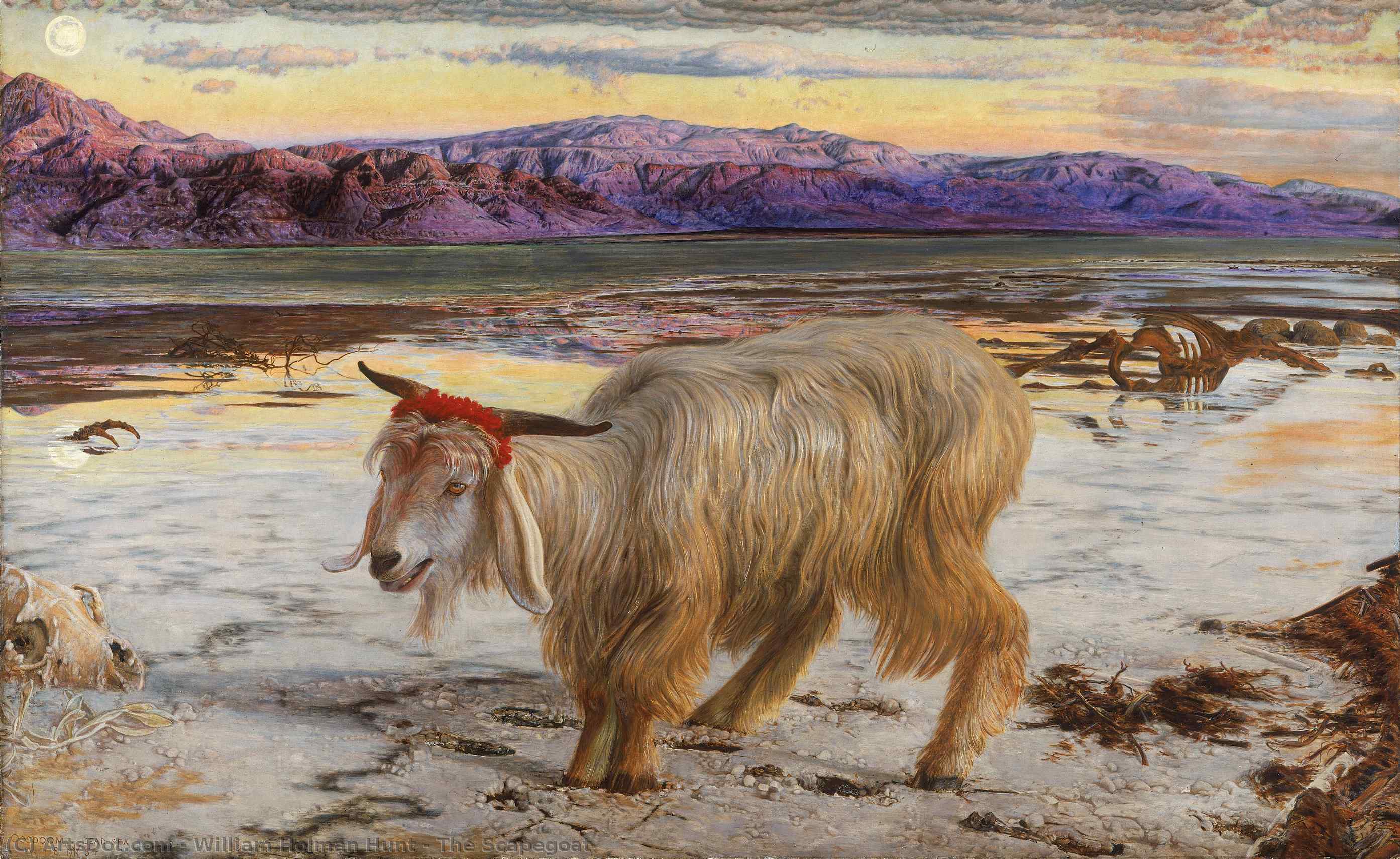 Wikioo.org - The Encyclopedia of Fine Arts - Painting, Artwork by William Holman Hunt - The Scapegoat