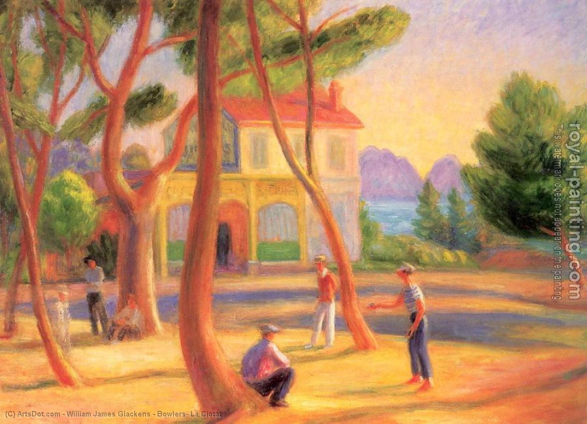 Wikioo.org - The Encyclopedia of Fine Arts - Painting, Artwork by William James Glackens - Bowlers, La Ciotat