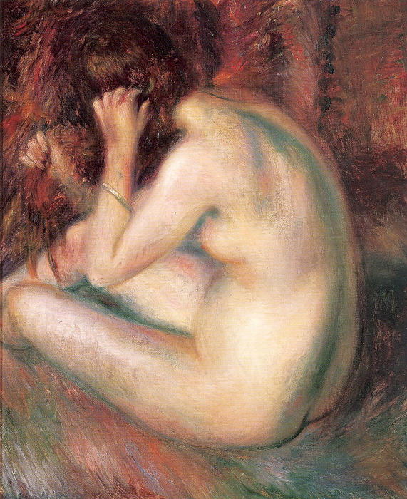 WikiOO.org - Encyclopedia of Fine Arts - Maleri, Artwork William James Glackens - Back of nude