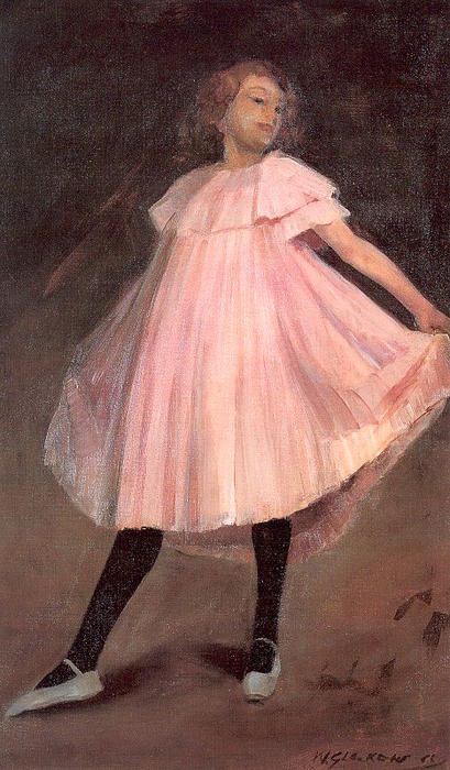 Wikioo.org - The Encyclopedia of Fine Arts - Painting, Artwork by William James Glackens - Dancer in a pink dress
