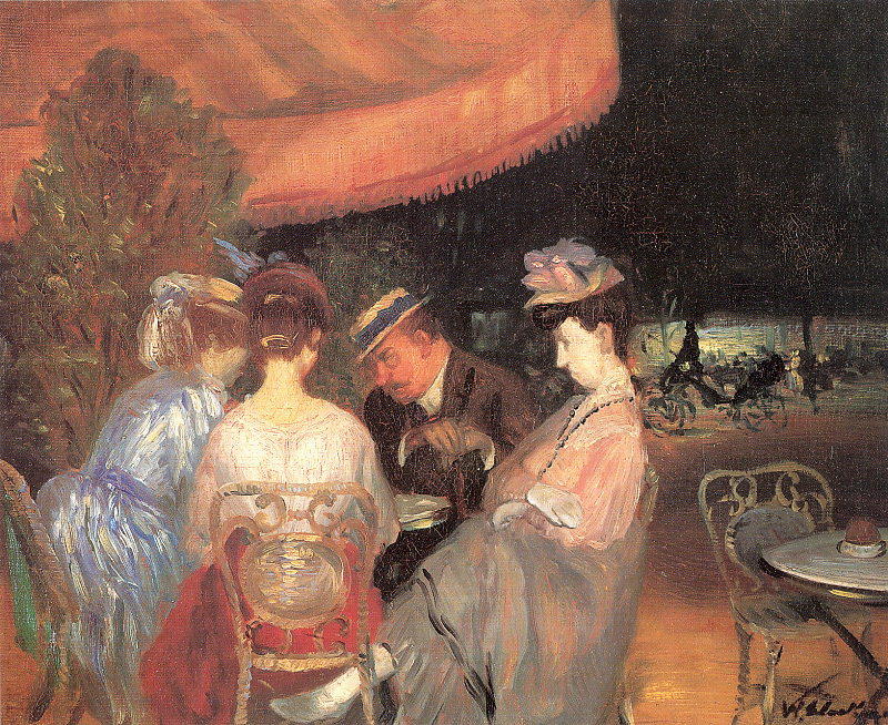 Wikioo.org – L'Encyclopédie des Beaux Arts - Peinture, Oeuvre de William James Glackens - un café de la Paix