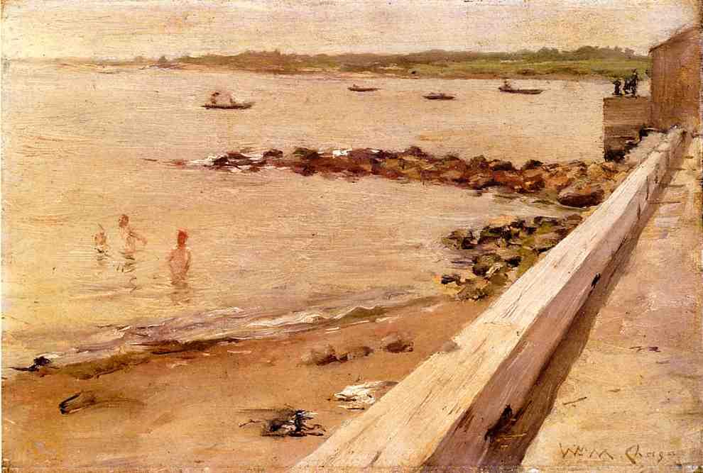 Wikioo.org - The Encyclopedia of Fine Arts - Painting, Artwork by William Merritt Chase - The Bathers