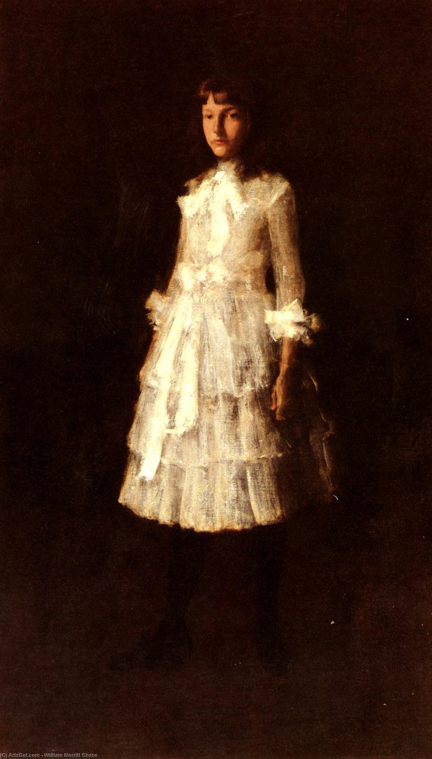 Wikioo.org - The Encyclopedia of Fine Arts - Painting, Artwork by William Merritt Chase - Hattie
