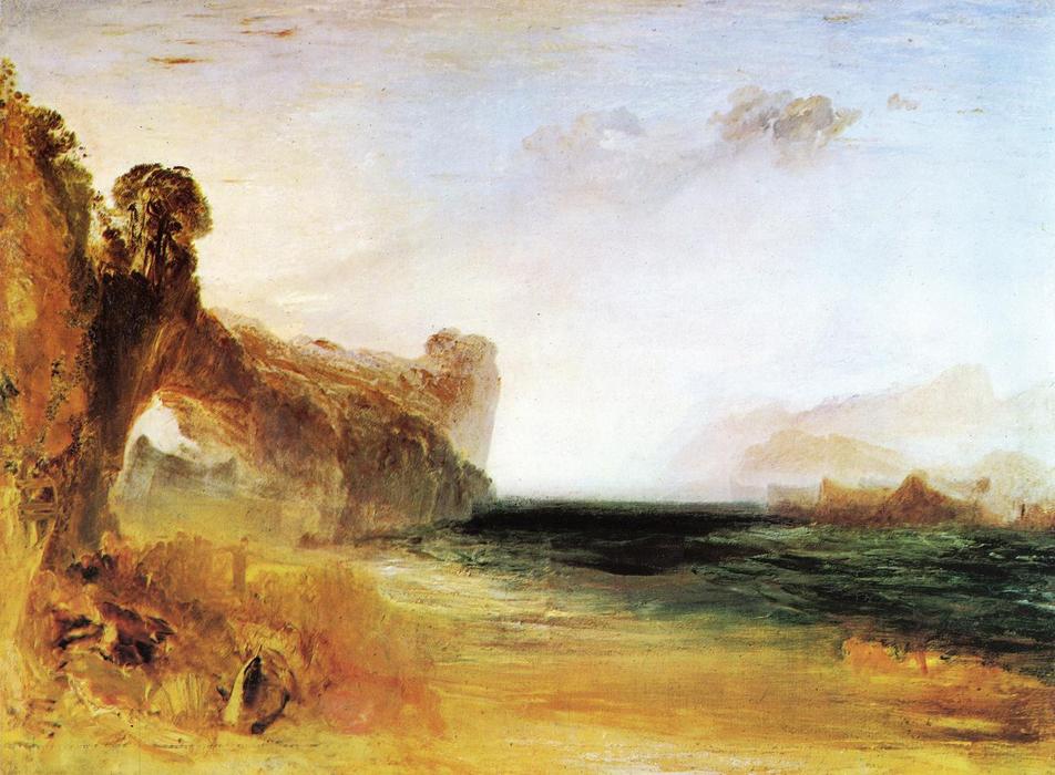 Wikioo.org - The Encyclopedia of Fine Arts - Painting, Artwork by William Turner - Rocky Bay with Figures