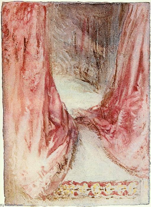 Wikioo.org - The Encyclopedia of Fine Arts - Painting, Artwork by William Turner - A bed, drapery study