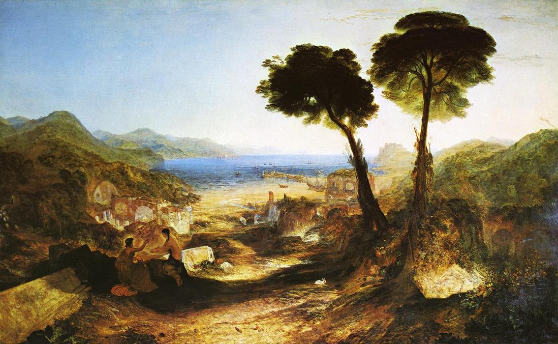 Wikioo.org - Bách khoa toàn thư về mỹ thuật - Vẽ tranh, Tác phẩm nghệ thuật William Turner - The Bay of Baiae, with Apollo and the Sibyl