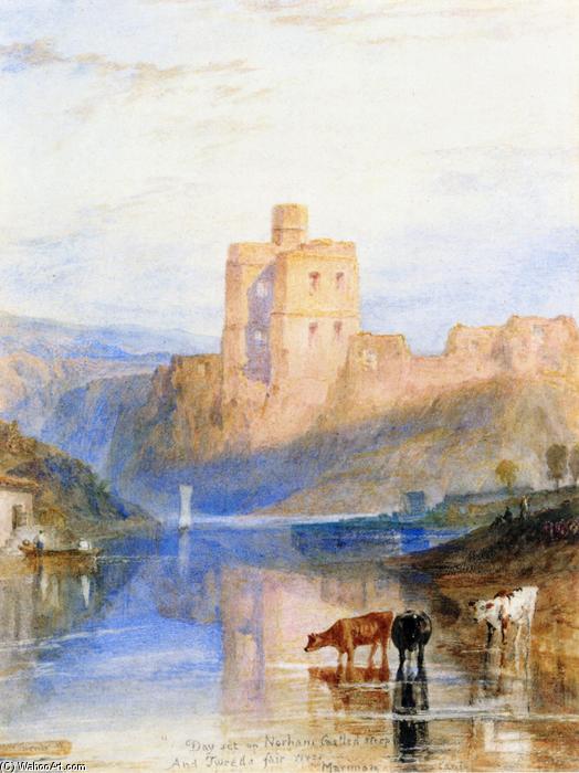 Wikioo.org - Encyklopedia Sztuk Pięknych - Malarstwo, Grafika William Turner - Norham Castle on the Tweed