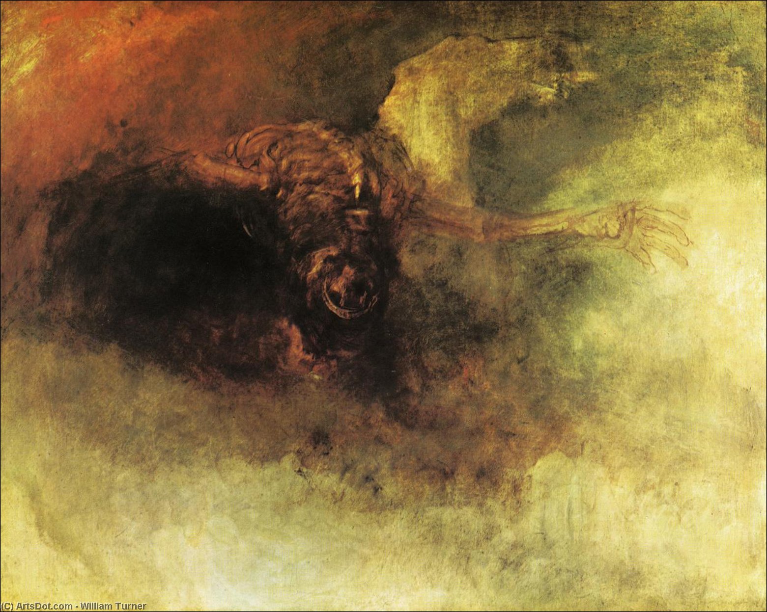 WikiOO.org - Encyclopedia of Fine Arts - Maalaus, taideteos William Turner - Death on a Pale Horse