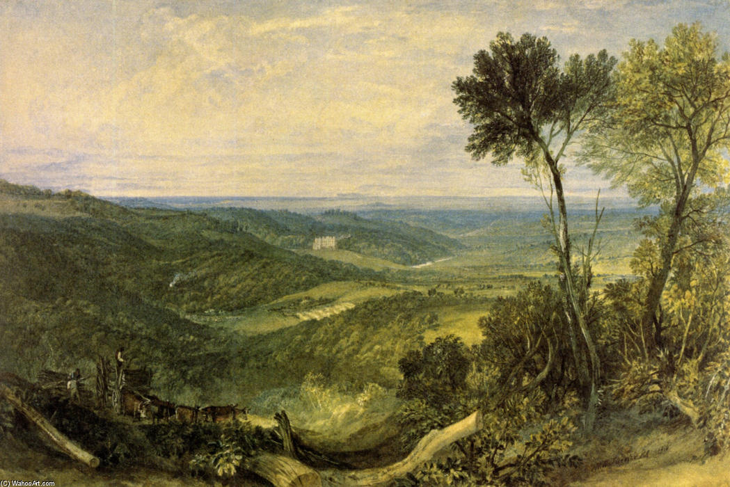 Wikioo.org - The Encyclopedia of Fine Arts - Painting, Artwork by William Turner - The Vale of Ashburnham