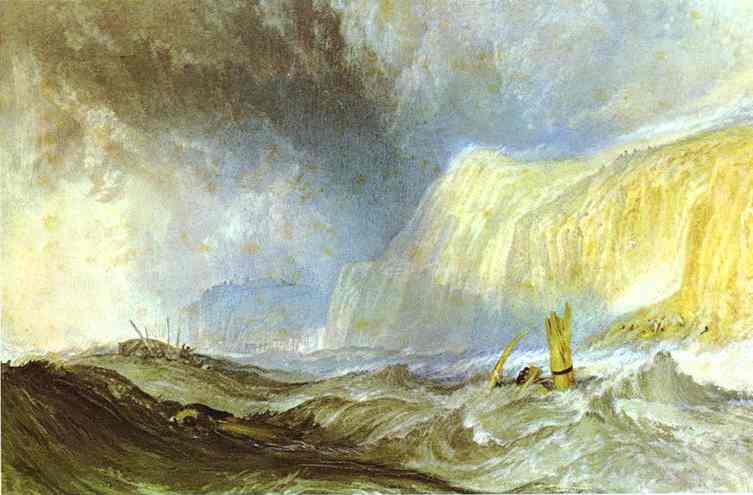 Wikioo.org – L'Enciclopedia delle Belle Arti - Pittura, Opere di William Turner - Naufragio al largo di Hastings