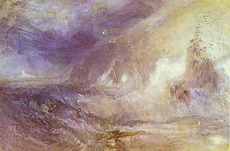 Wikioo.org - The Encyclopedia of Fine Arts - Painting, Artwork by William Turner - Longship Lighthouse, Lands End