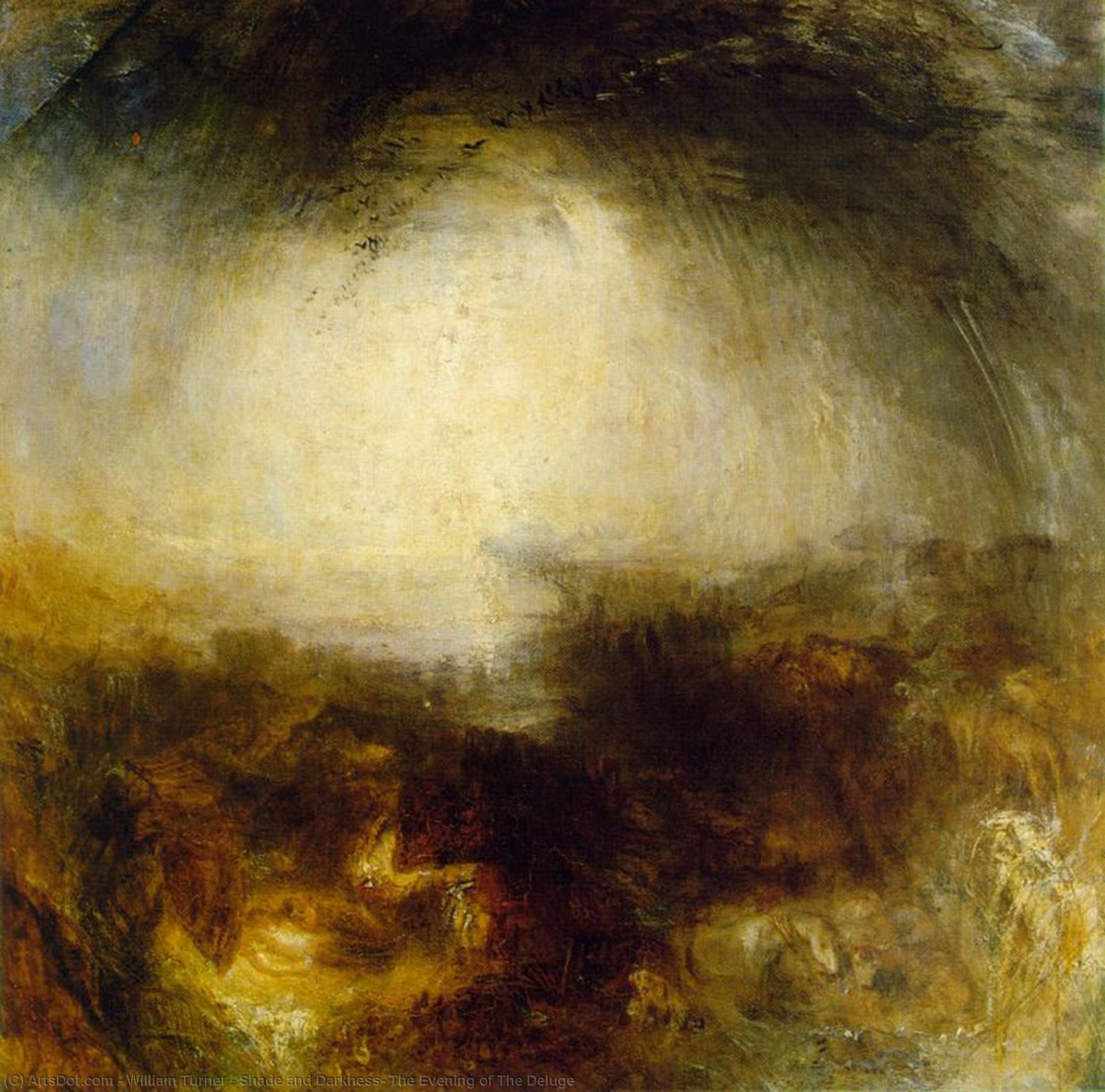 Wikioo.org - The Encyclopedia of Fine Arts - Painting, Artwork by William Turner - Shade and Darkness, The Evening of The Deluge
