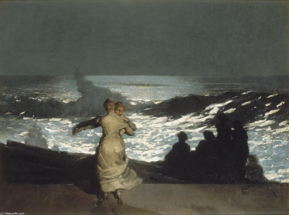 Wikioo.org - The Encyclopedia of Fine Arts - Painting, Artwork by Winslow Homer - Summer Night