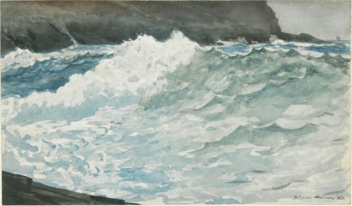 WikiOO.org - Encyclopedia of Fine Arts - Festés, Grafika Winslow Homer - Surf, Prout's Neck