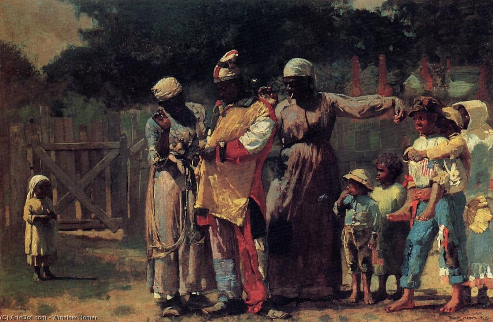 WikiOO.org - Encyclopedia of Fine Arts - Maalaus, taideteos Winslow Homer - Dressing for the Carnival