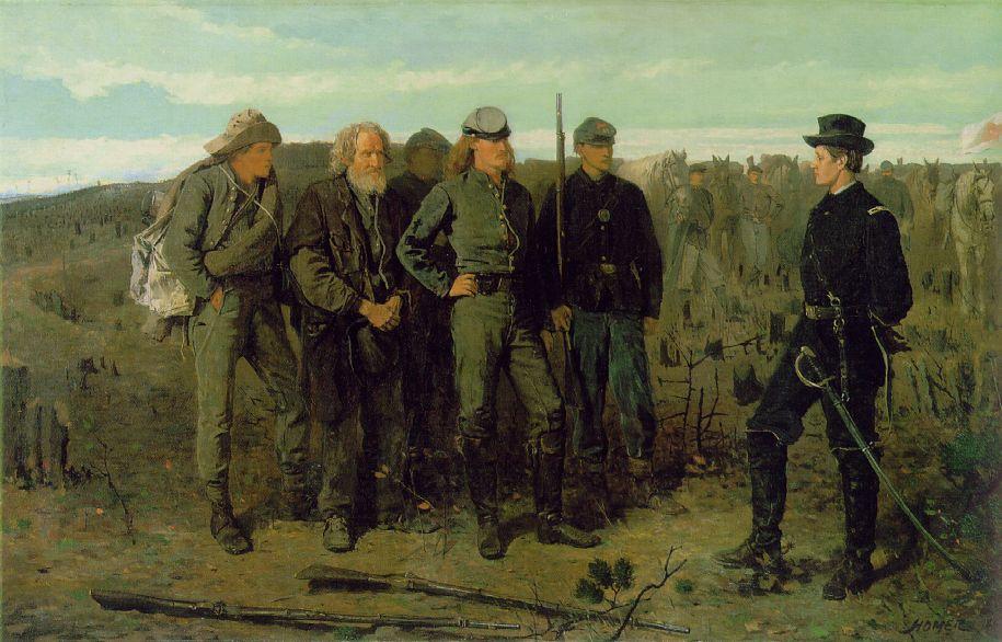WikiOO.org - 백과 사전 - 회화, 삽화 Winslow Homer - Prisoners from the Front
