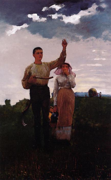 Wikioo.org - The Encyclopedia of Fine Arts - Painting, Artwork by Winslow Homer - Answering the Horn