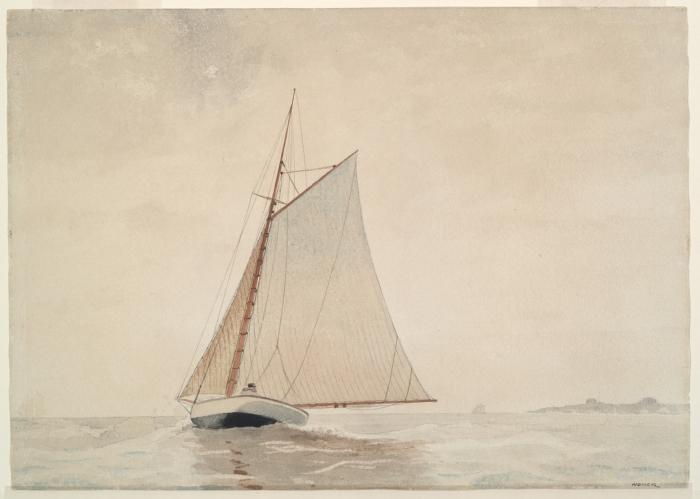 Wikioo.org – L'Encyclopédie des Beaux Arts - Peinture, Oeuvre de Winslow Homer - Voile au large de Gloucester