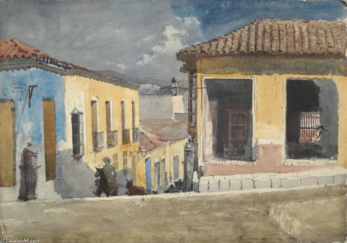 Wikioo.org - The Encyclopedia of Fine Arts - Painting, Artwork by Winslow Homer - Santiago de Cuba, Street Scene
