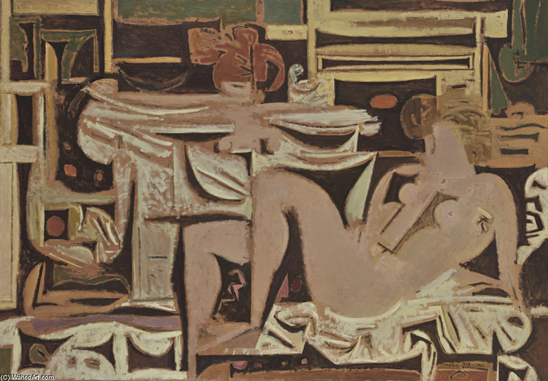 Wikioo.org - The Encyclopedia of Fine Arts - Painting, Artwork by Yiannis Moralis - Funerary Composition II