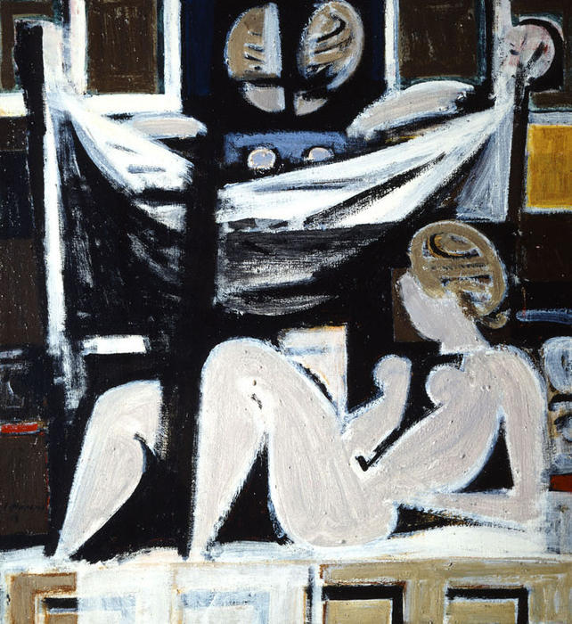 WikiOO.org - 백과 사전 - 회화, 삽화 Yiannis Moralis - Funerary composition IV