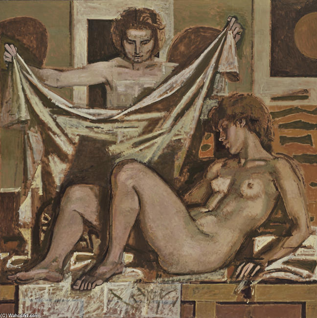 WikiOO.org - Encyclopedia of Fine Arts - Lukisan, Artwork Yiannis Moralis - Funerary Composition I