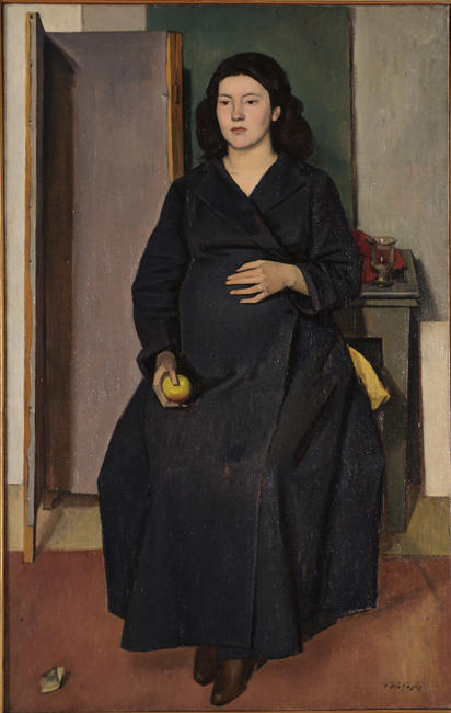 WikiOO.org - Encyclopedia of Fine Arts - Maleri, Artwork Yiannis Moralis - Pregrant woman