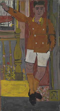 Wikioo.org – L'Enciclopedia delle Belle Arti - Pittura, Opere di Yiannis Tsaroychis - Kid con pantaloni corti bianchi