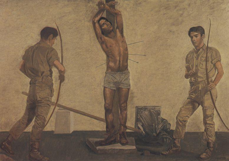 Wikioo.org - The Encyclopedia of Fine Arts - Painting, Artwork by Yiannis Tsaroychis - St Sebastian