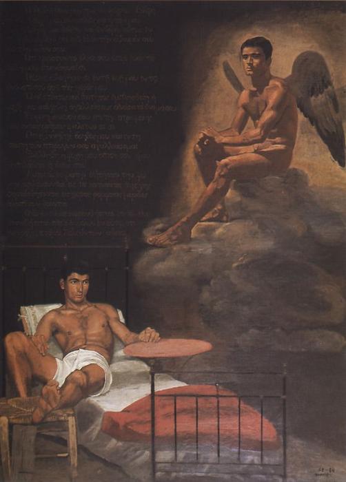 Wikioo.org – La Enciclopedia de las Bellas Artes - Pintura, Obras de arte de Yiannis Tsaroychis - El sueño de David